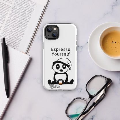 Tough Case for iPhone® - Espresso Yourself - White