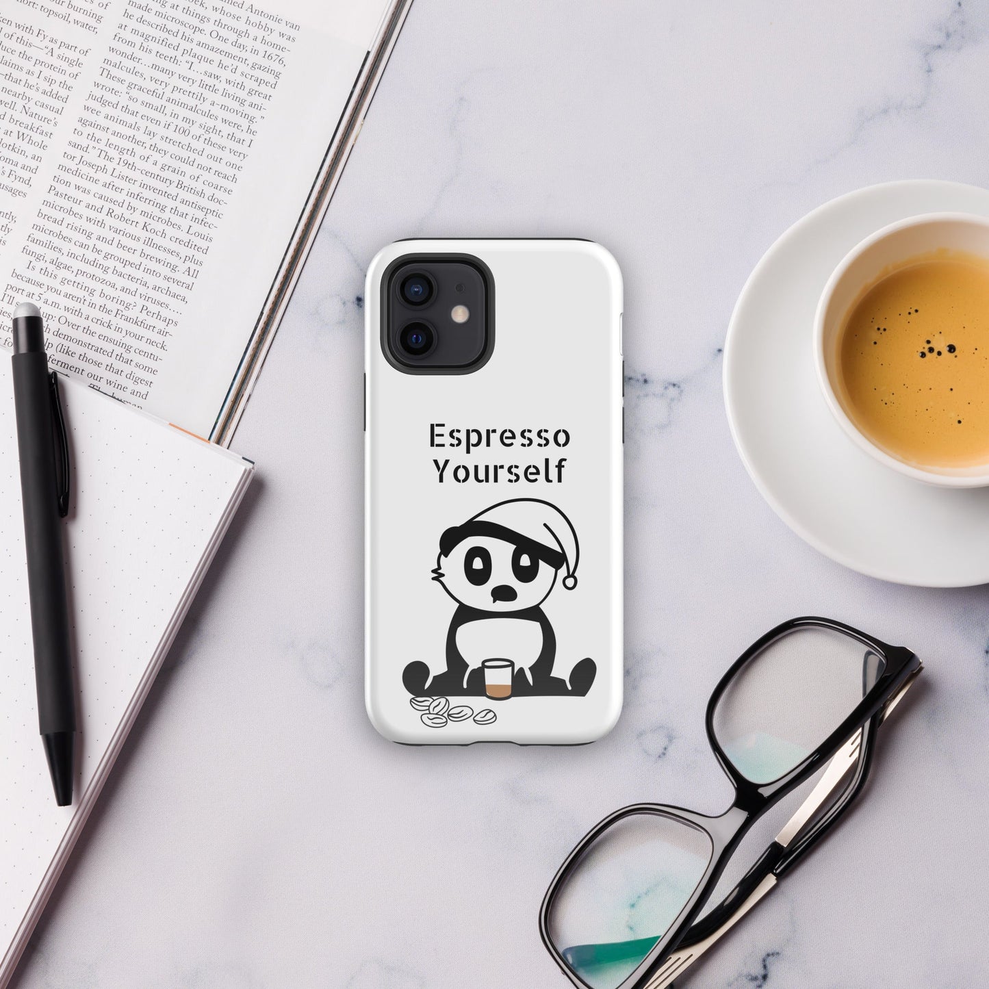 Tough Case for iPhone® - Espresso Yourself - White