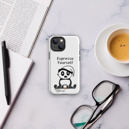 Tough Case for iPhone® - Espresso Yourself - White