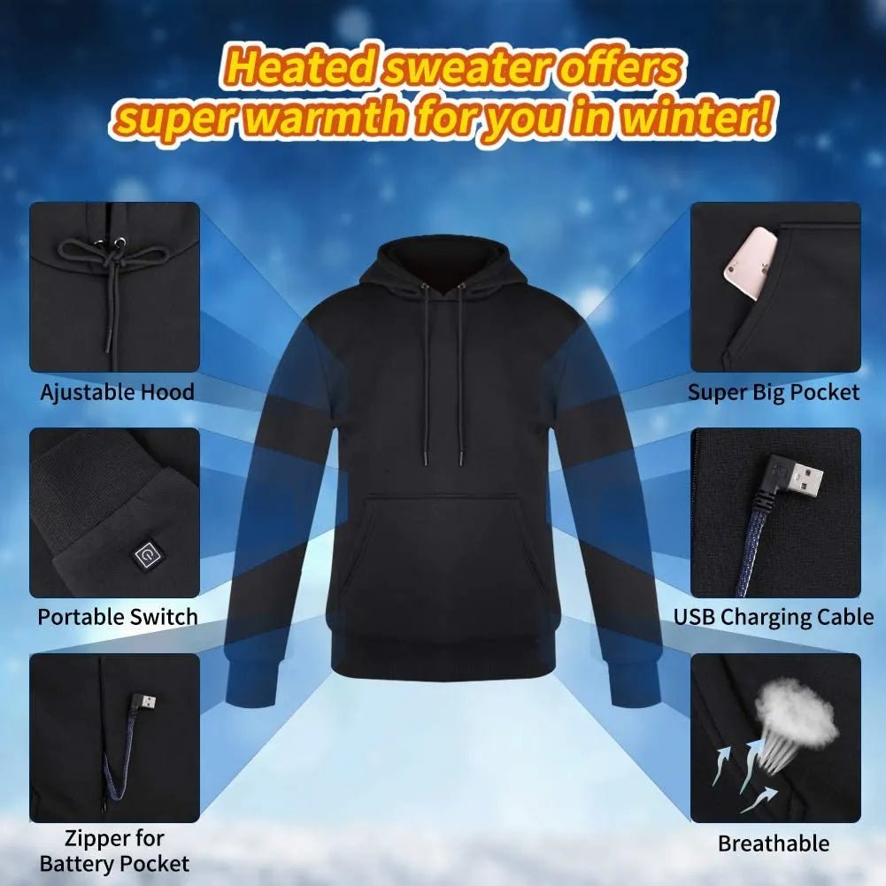 Unisex USB Heating Hoodies - Icespheric