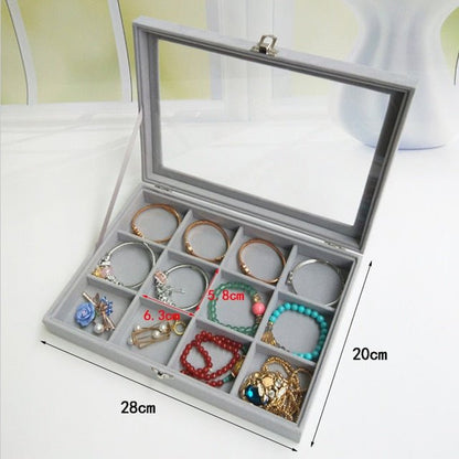 Velvet Jewelry Organizer Storage Box