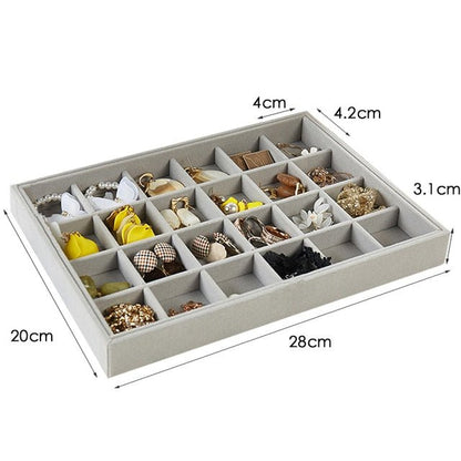 Velvet Jewelry Organizer Storage Box