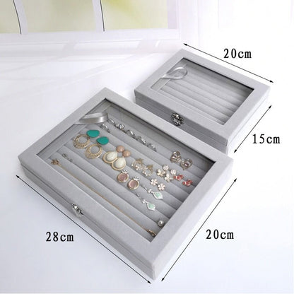 Velvet Jewelry Organizer Storage Box