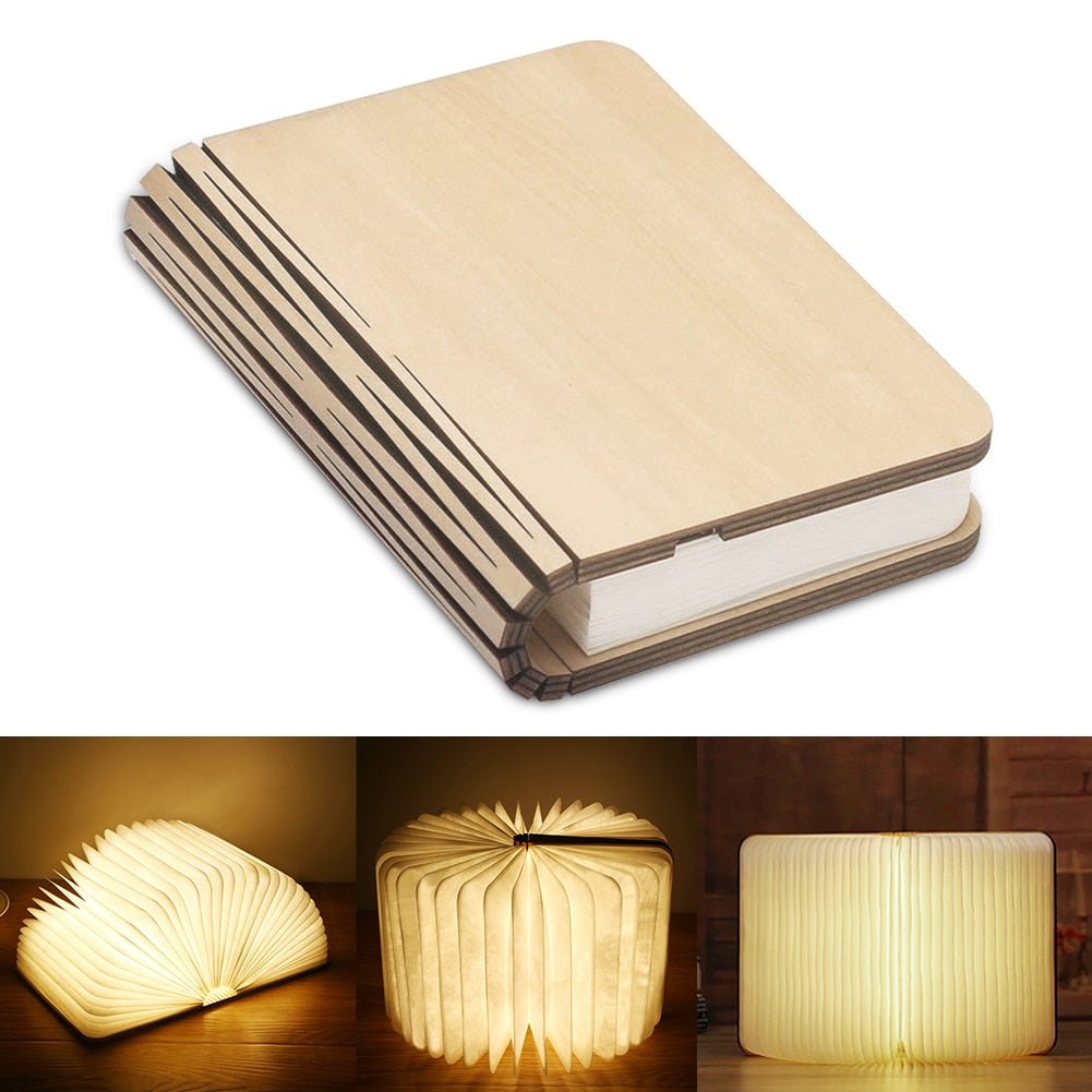 Wooden book 360 Degree Night Light Lamp